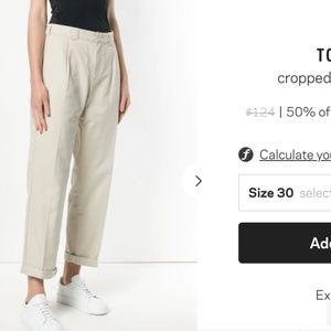 TOMMY JEANS cropped straight-leg trousers